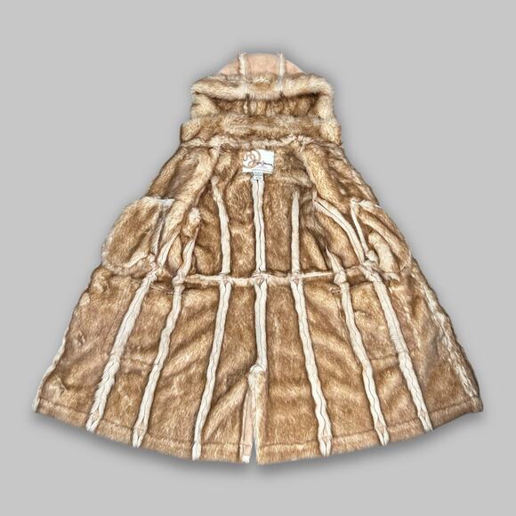 Pepe Jeans London Women’s Faux Shearling Hooded Toggle Coat – Beige – Size S - Picture 3 of 6